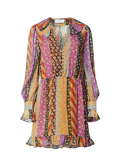 Charming Floral Silk Dress