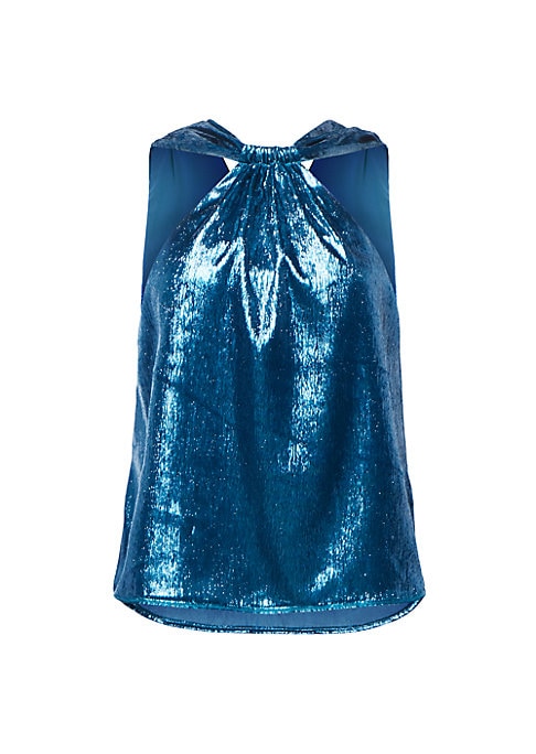 Metallic Halter Top