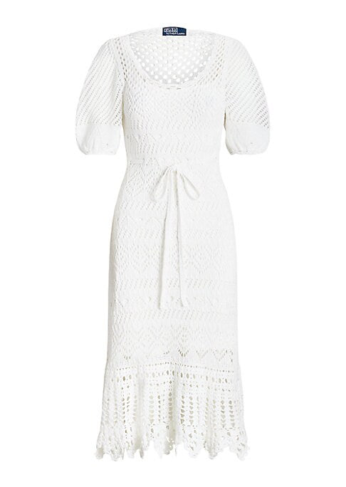 Scalloped Tie-Waist Dress