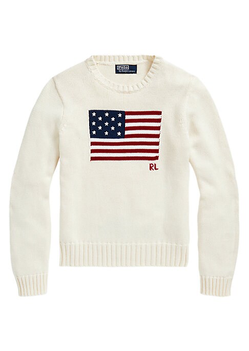 Flag Motif Knit Pullover