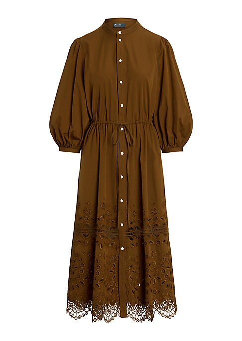 Elegant Eyelet Midi Dress