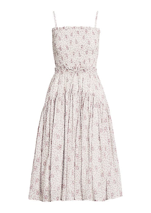Floral A-Line Midi Dress