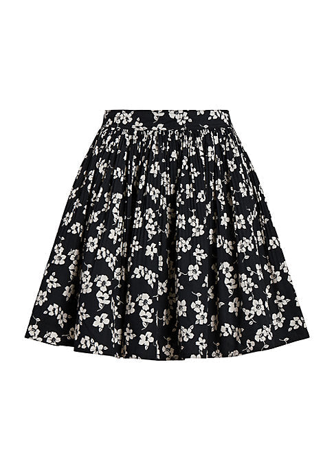 Floral A-Line Mini Skirt