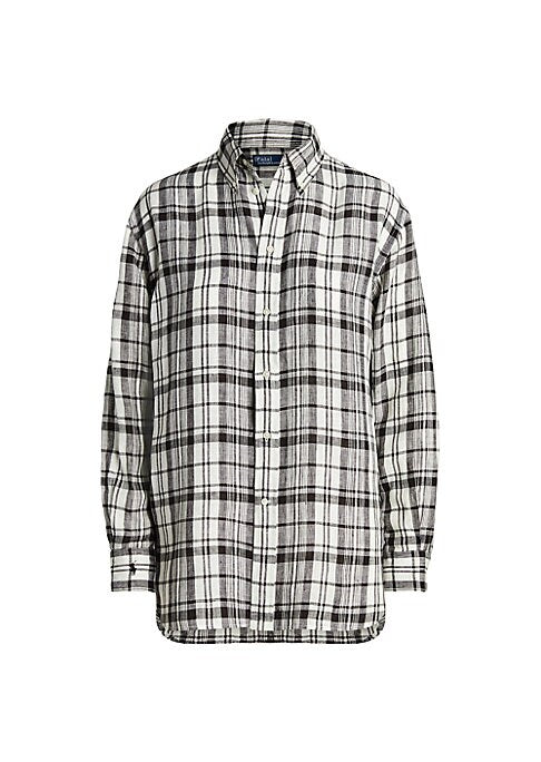 Luxe Linen Plaid Shirt