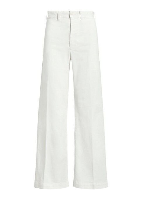 Chic Twill Sailor Trousers