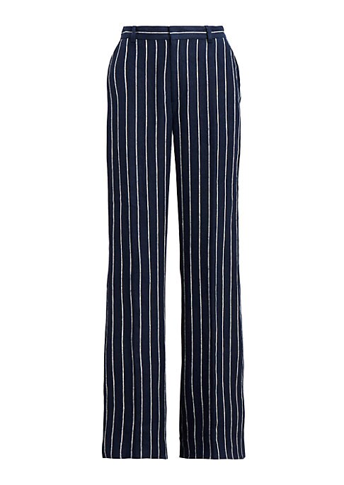 Chic Linen Striped Trousers