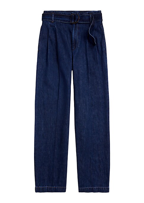 Chic High-Waist Denim Trousers