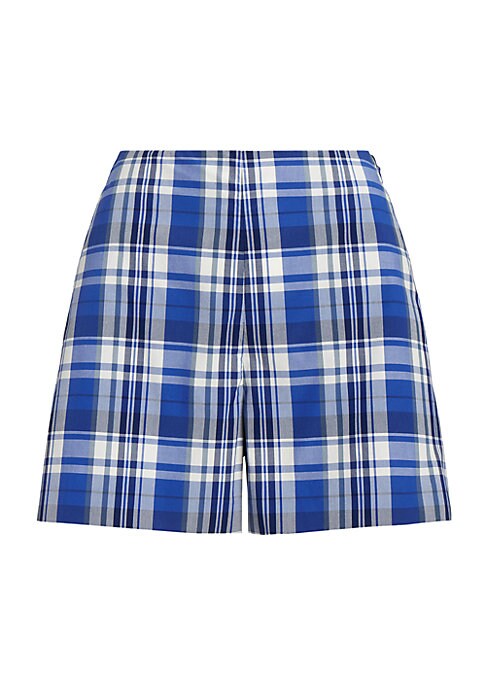 Plaid Cotton Poplin Shorts
