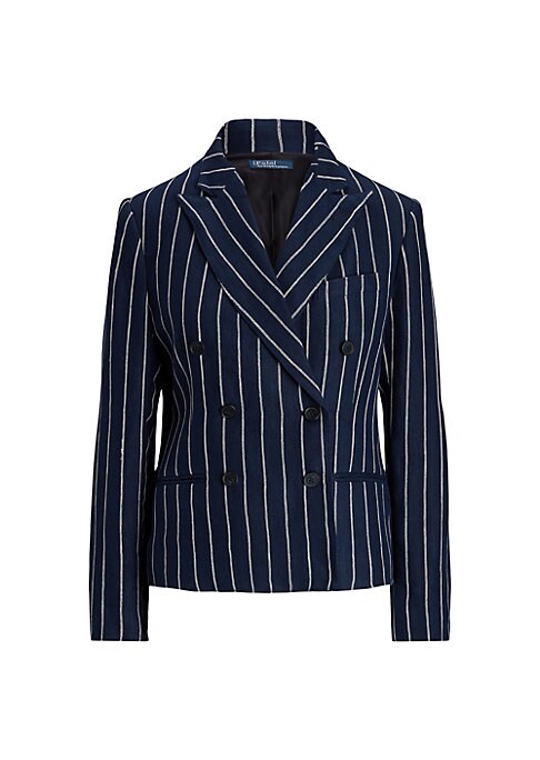 Striped Linen Blazer Chic