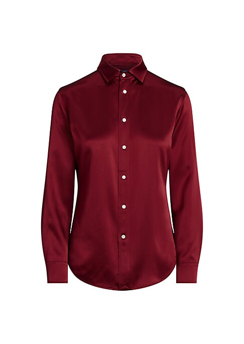 Lustrous Silk Button Shirt