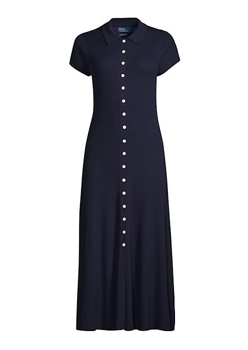 Knit A-Line Polo Dress