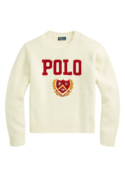 Elegant Crest Knit Sweater