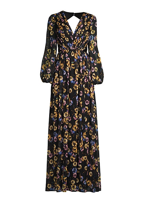 Metallic Floral Elegance Gown
