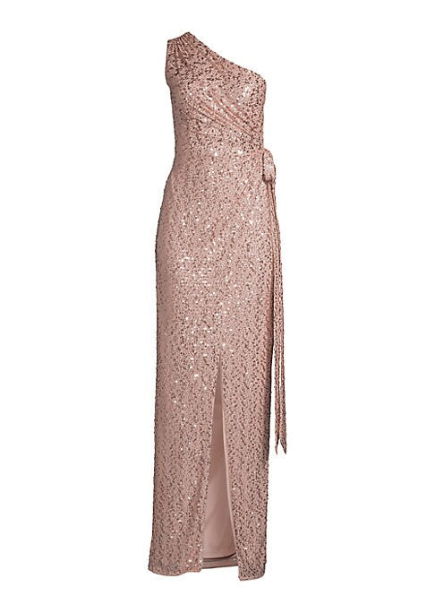 Glistening Asymmetric Gown
