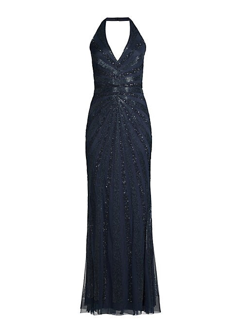 Glistening V-Neck Dress