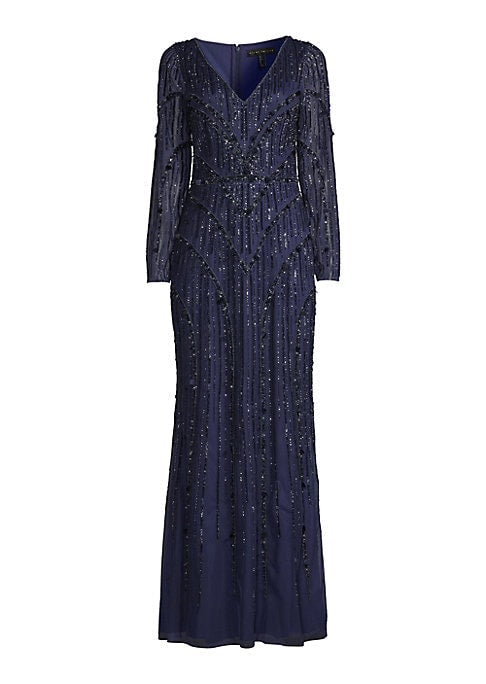 Glamorous Beaded Evening Dress