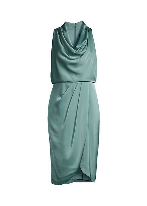 Elegant Satin Midi Dress