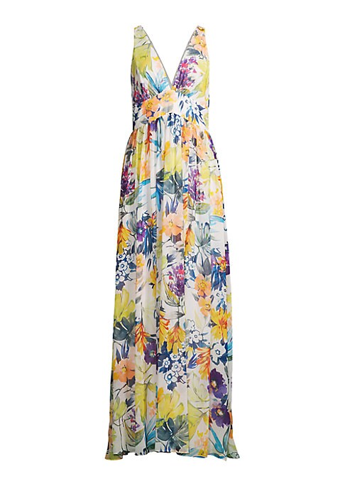 Elegant Floral Chiffon Dress