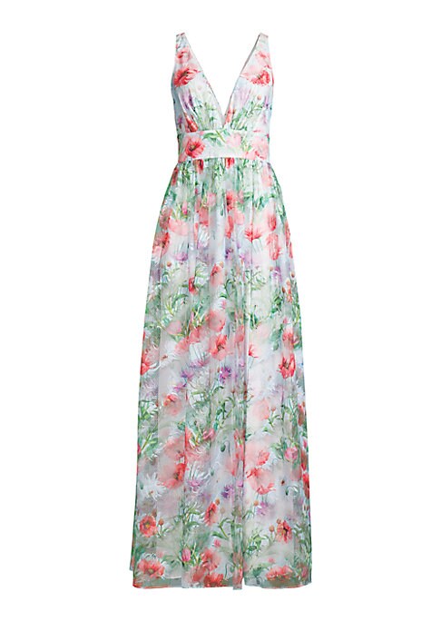 Embroidered Floral Maxi Dress