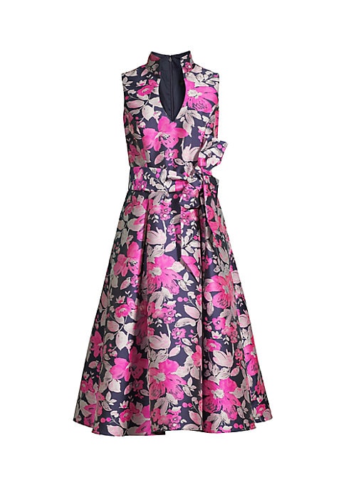 Floral V-Neck Midi Dress