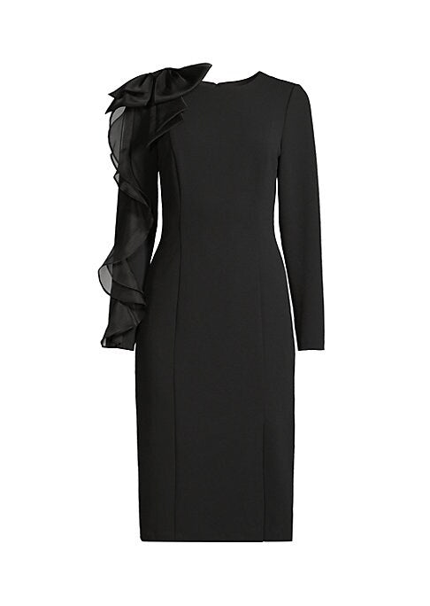 Bow Accent Ruffle Dress