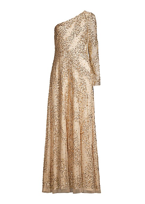 Glistening Asymmetrical Gown