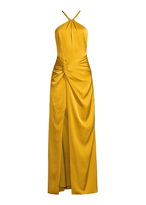 Satin Glam Halter Dress