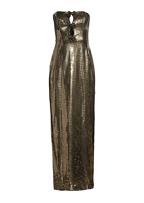 Glistening Bow Midi Dress