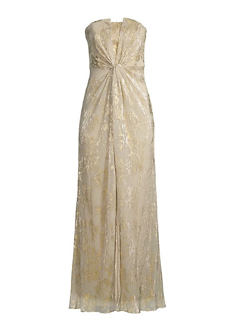 Metallic Twist Evening Dress