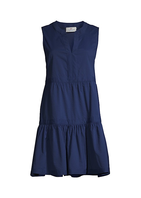V-Neck Tiered Mini Dress