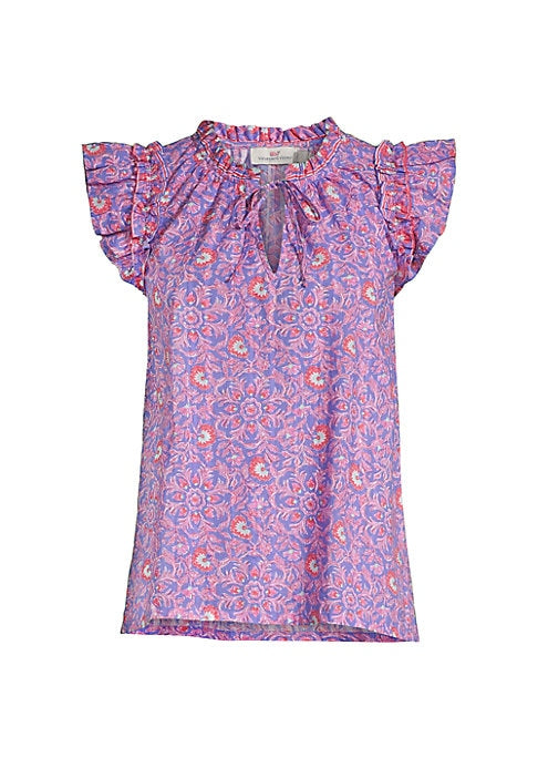 Floral Ruffle Charm Top