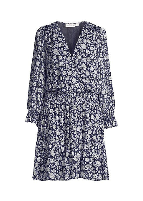 Floral Wrap Mini Dress