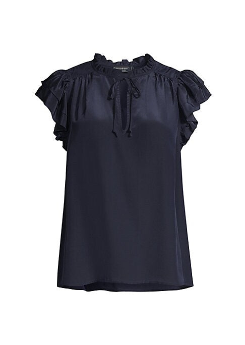 Ruffled Satin Charm Top