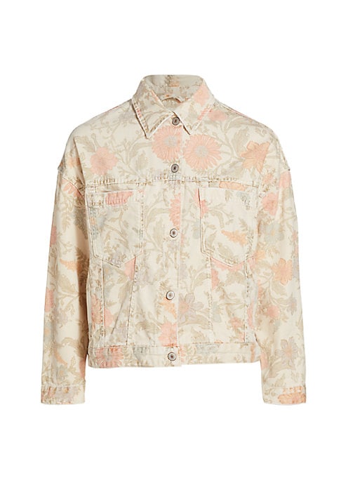 Floral Breeze Denim Coat