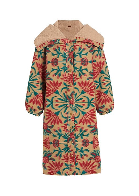 Cozy Jacquard Fleece Coat