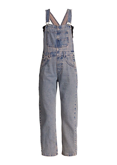 Acid-Wash Denim Overalls