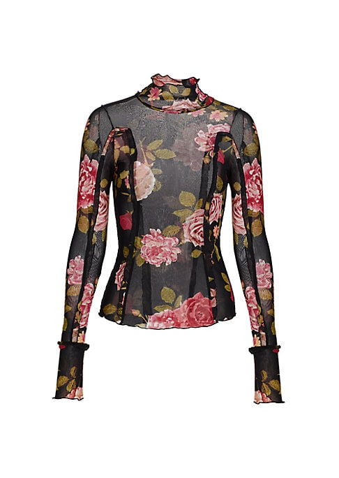 Floral Lace Mock Top