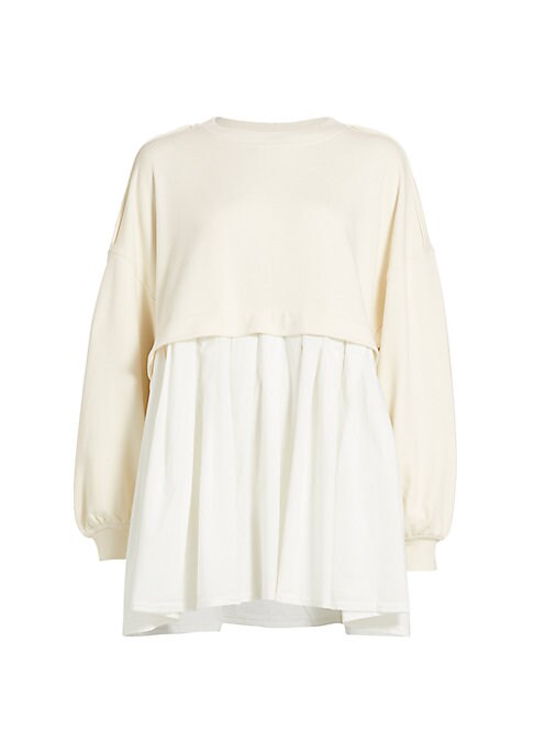 Pleated Oversized Sweatshirt