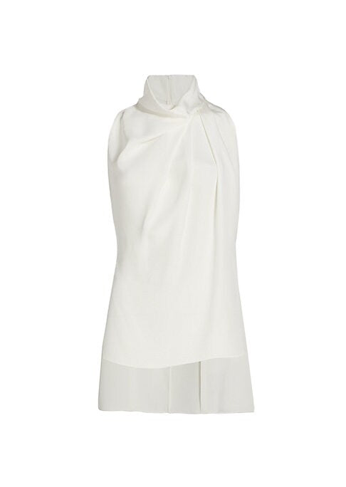 Draped Silk Elegance Top