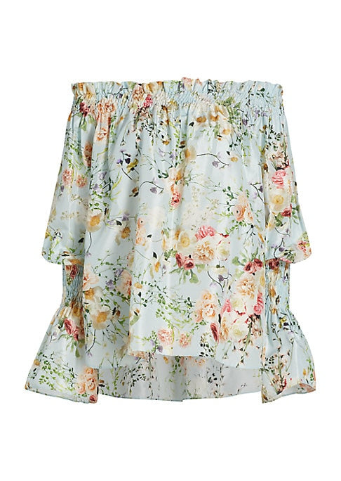 Floral Silk Charm Top