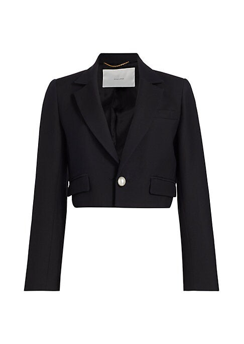 Silk Blend Cropped Jacket