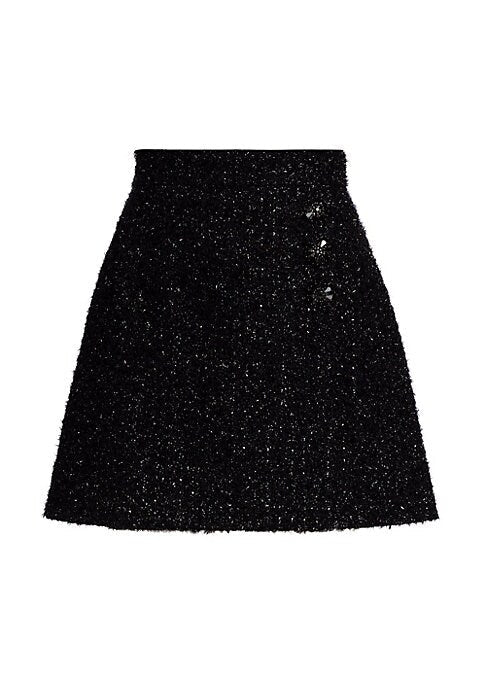 Glistening Tweed Wrap Skirt