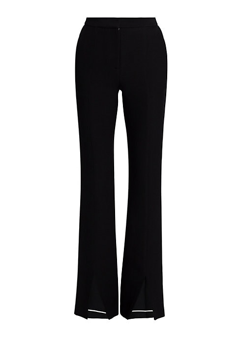 Flared Splits Wool Trousers