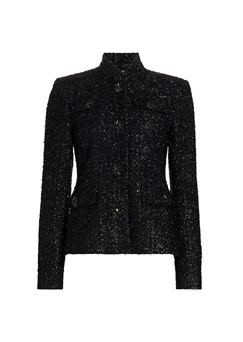 Shimmering Tweed Chic Jacket
