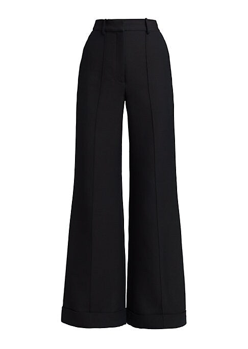 Elegant Flare Wool Pants