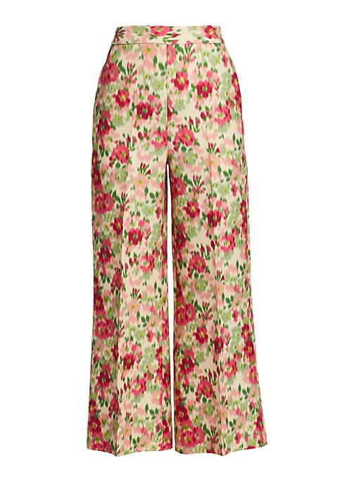 Chic Floral Cropped Trousers