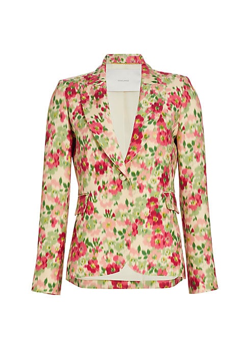 Blurred Floral Blazer