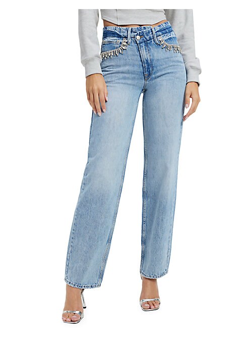 Shimmering Vintage Crossover Jeans