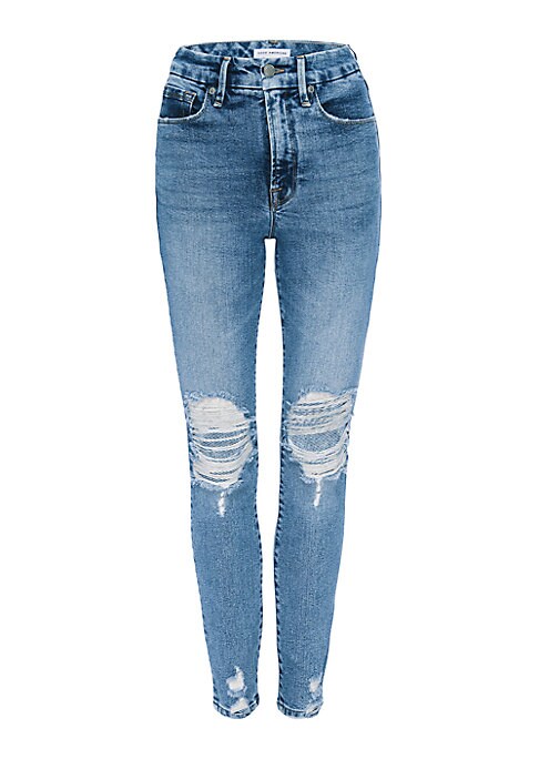 Ripped High Rise Denim