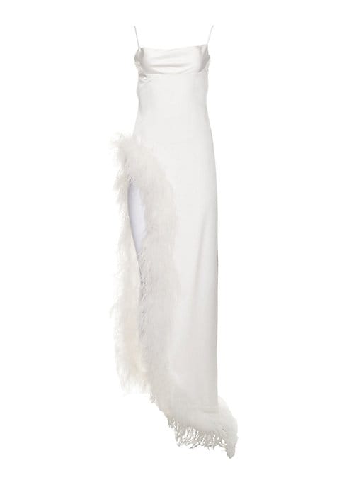 Feather Elegance Gown